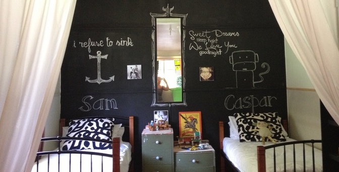 chalkboard paint bedroom kids lernin blog