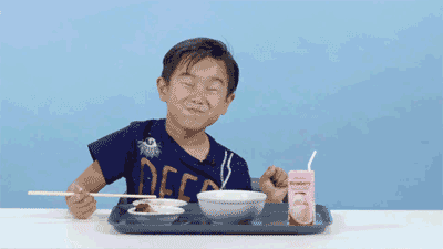 kid picking breakfast after sleeping alone, from lernin blog